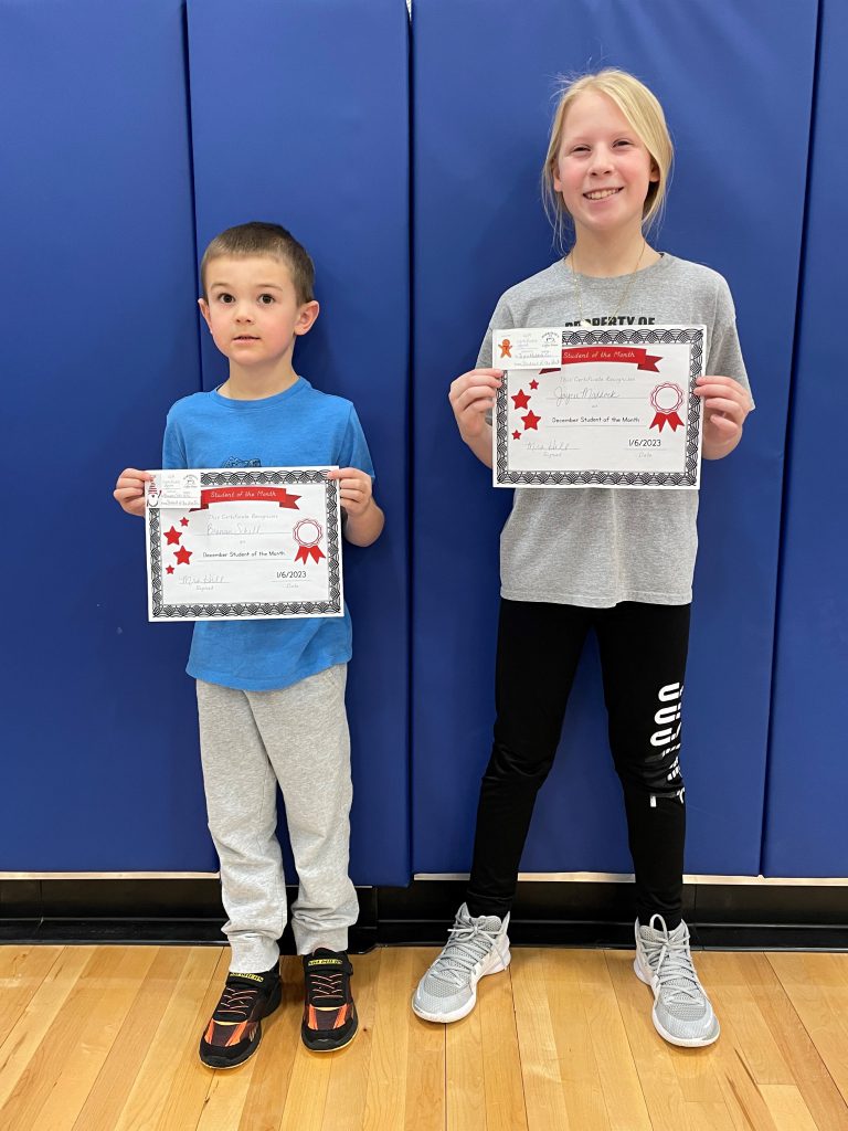 December Elementary Students of the month